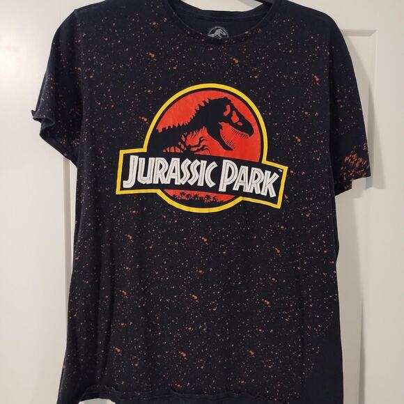 Jurassic Park Blood Splatter Logo Tee - Mens XL T-shirt - Universal Studios - Picture 1 of 4